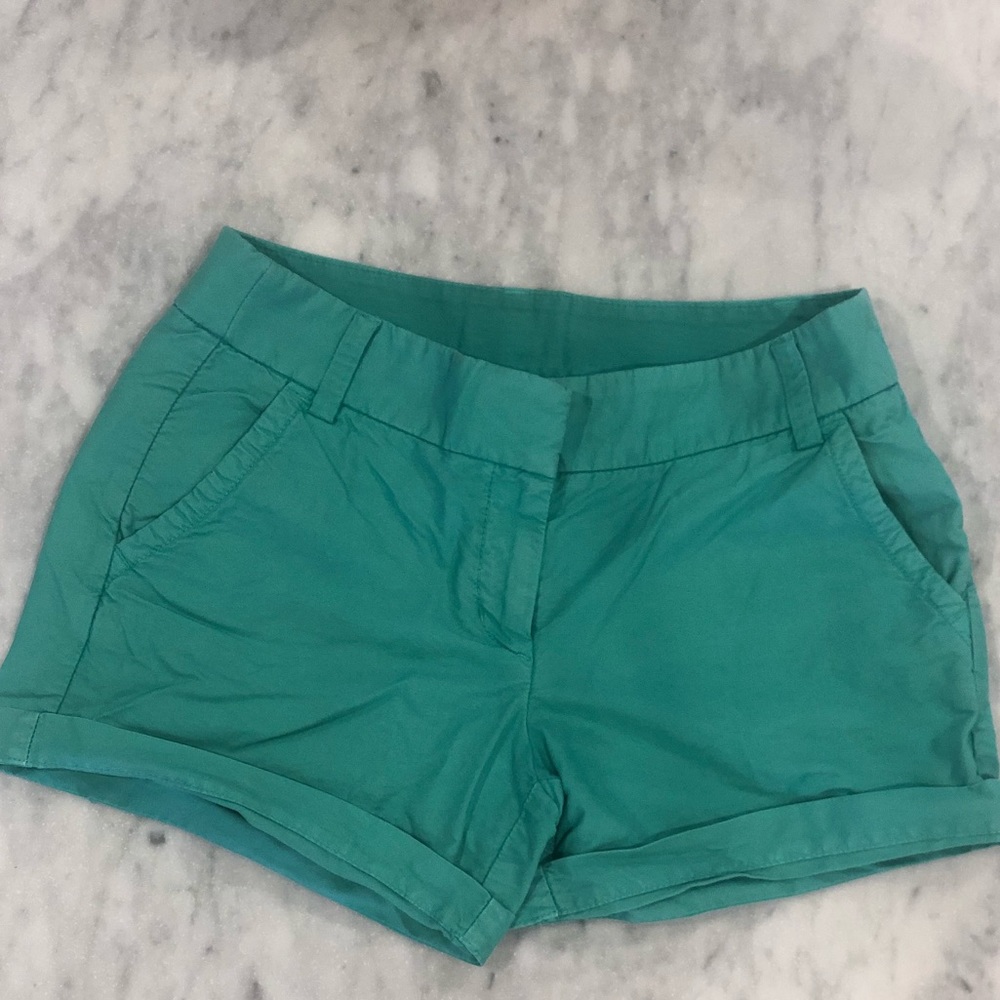 Sea foam jcrew shorts